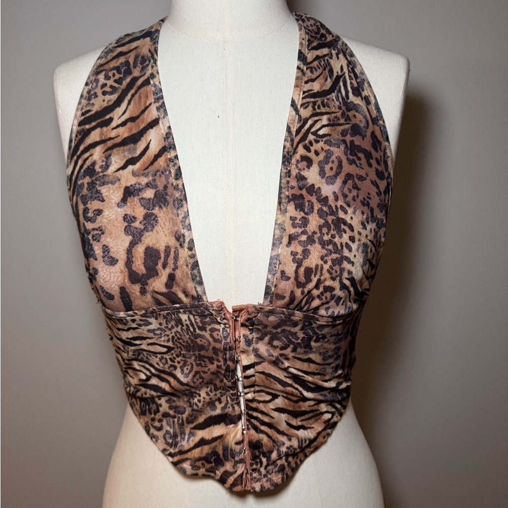 Animal Print Halter Top